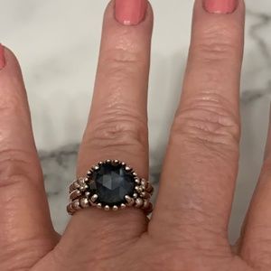 Pandora Midnight Star ring/2 Cloud 9 rings
